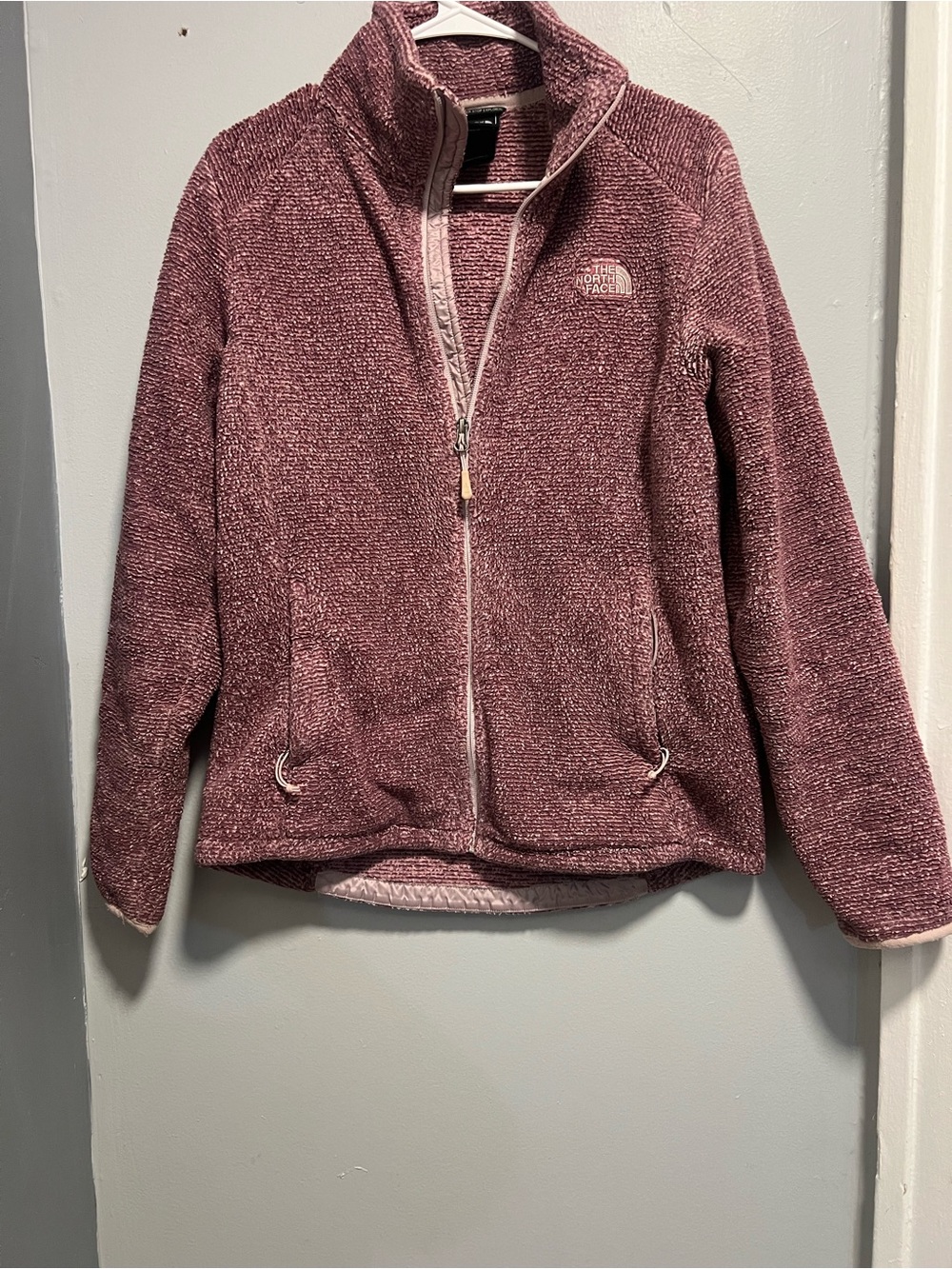 The North Face women Plush Fleece Jacket - Dusty Rose Heather size L